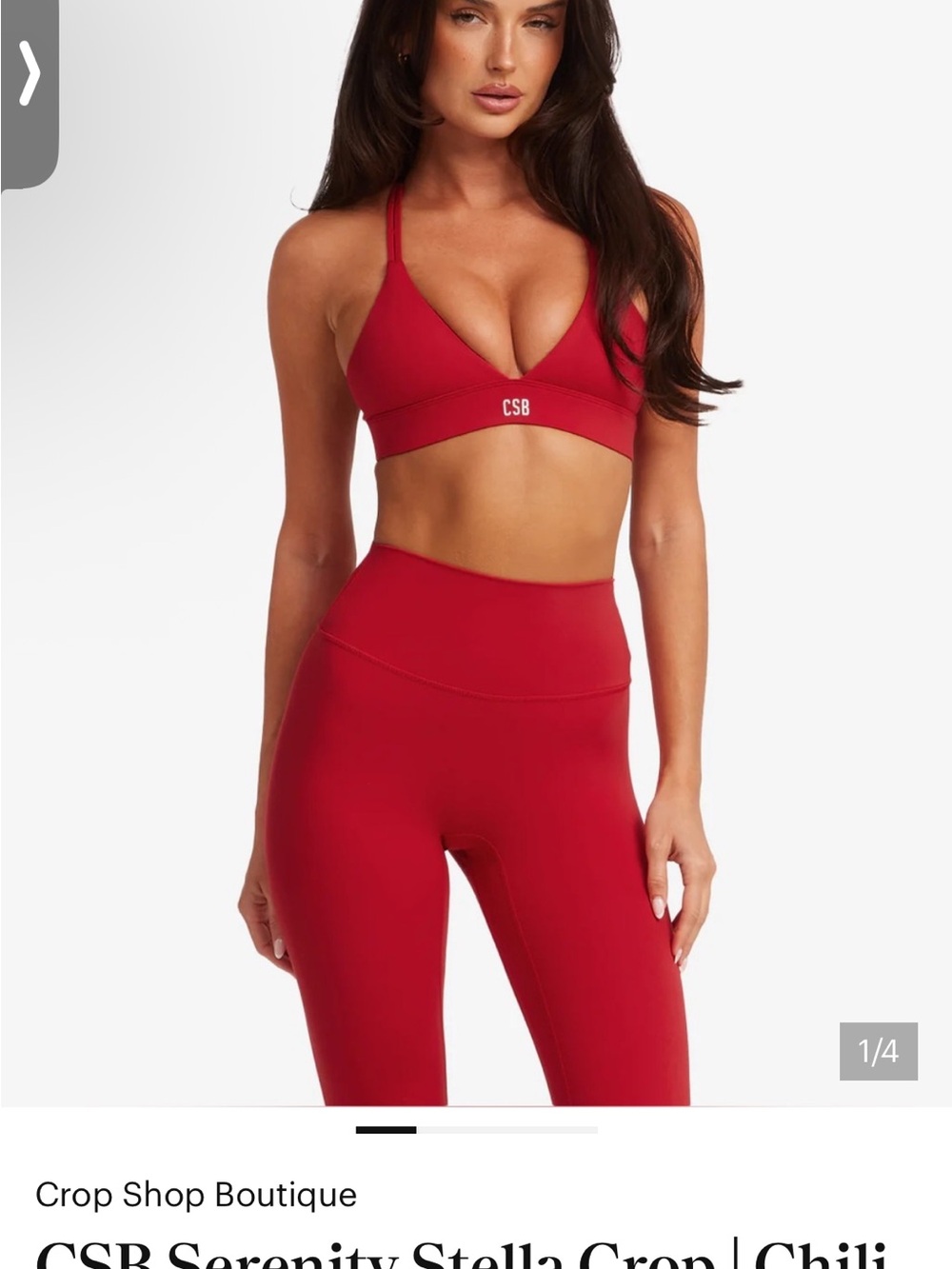 Crop Shop Boutique Chili Red Serenity Bralette - S
